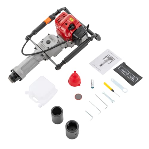 QRANSEUYXY 2-Takt Benzin Pfahlramme, 1900W 52cc Pfahlramme Pfostenramme mit 55-70mm Hülse Filterdüse Werkzeugsatz Luftkühlung, Einzylinder QRANSEUYXY 2-Takt Benzin Pfahlramme, 1900W 52cc Pfahlramme Pfostenramme mit 55-70mm Hülse Filterdüse Werkzeugsatz Luftkühlung, Einzylinder von QRANSEUYXY