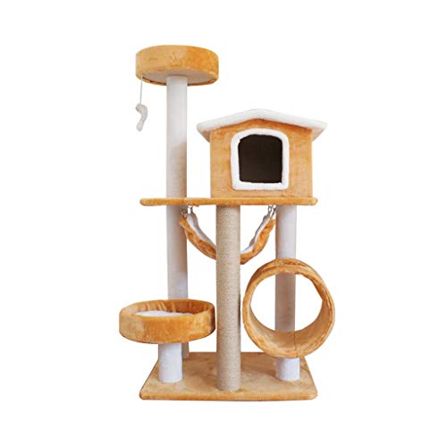 Katzen Kratzbäume matten Cat Klettergerüst Turnhalle Turm Häuser und Eigentumswohnungen 50 × 60 × 130 cm (Color : F, Size : 50×60×130cm) von QSJY