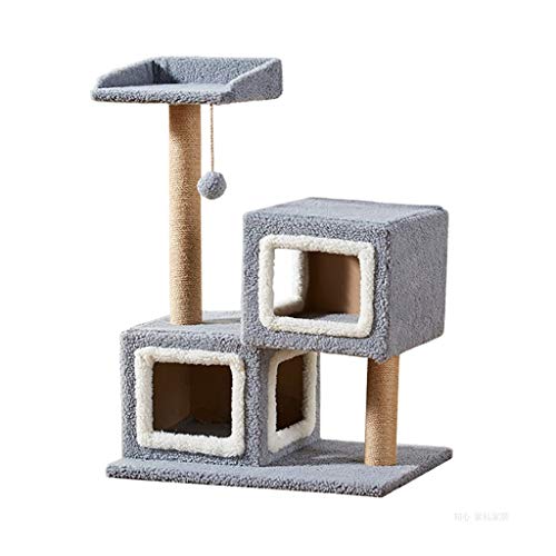 Katzen Kratzbäume matten Cat Klettergerüst Turnhalle Turm Häuser und Eigentumswohnungen 57 × 39 × 83cm (Color : A, Size : 57×39×83cm) von QSJY
