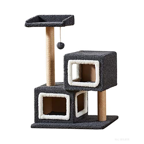 Katzen Kratzbäume matten Cat Klettergerüst Turnhalle Turm Häuser und Eigentumswohnungen 57 × 39 × 83cm (Color : B, Size : 57×39×83cm) von QSJY