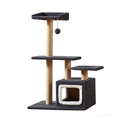 Katzen Kratzbäume matten Cat Klettergerüst Turnhalle Turm Häuser und Eigentumswohnungen 60 × 40 × 100 cm (Color : A, Size : 60×40×100cm) von QSJY