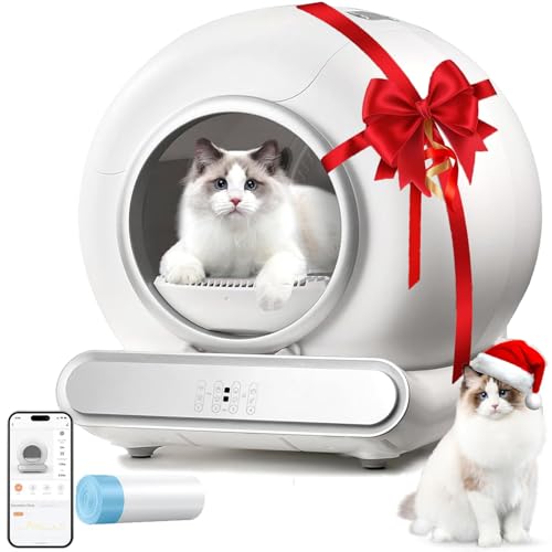 Katzenklo Selbstreinigend, Selbstreinigende Katzentoilette Extra 65L/Abnehmbarer Sandkontrollkasten/APP-Steuerung Selbstreiniges Katzenklo/Automatische Elektrisches Katzenklo für Katzen Katzenklo Selbstreinigend, Selbstreinigende Katzentoilette Extra 65L/Abnehmbarer Sandkontrollkasten/APP-Steuerung Selbstreiniges Katzenklo/Automatische Elektrisches Katzenklo für Katzen von QSMYUYE