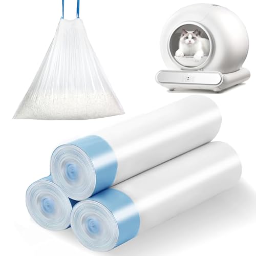 Selbstreinigende Katzentoilette Müllsack, Drawstring Cat Litter Waste Receptacles Beutel für selbstreinigende Katzentoilette, Langlebige, Reißfest Flüssigkeitsdicht, mit Kordelzug 3 Rollen Selbstreinigende Katzentoilette Müllsack, Drawstring Cat Litter Waste Receptacles Beutel für selbstreinigende Katzentoilette, Langlebige, Reißfest Flüssigkeitsdicht, mit Kordelzug 3 Rollen von QSMYUYE