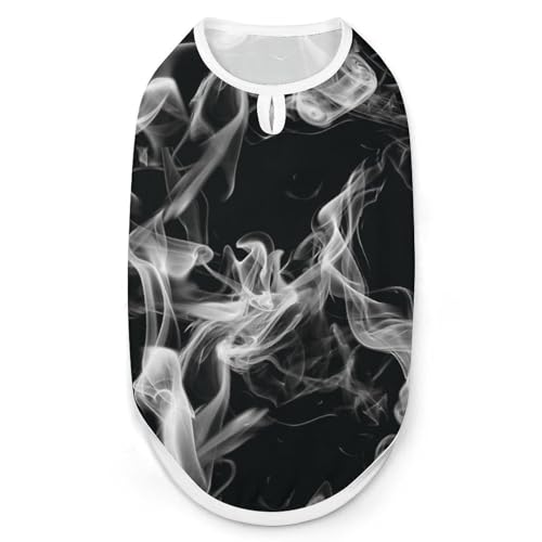 Beautiful White Smoke in The Black Hunde-Shirt, ärmellos, Tanktop, atmungsaktiv, für kleine Welpen, Größe XL Beautiful White Smoke in The Black Hunde-Shirt, ärmellos, Tanktop, atmungsaktiv, für kleine Welpen, Größe XL von QTAVETEND