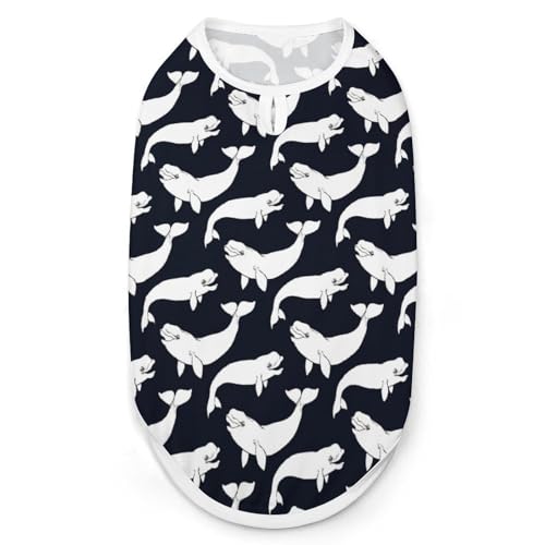 Beluga Hunde-Shirt, Wal, Haustier, Katzen, ärmellos, Tanktop, atmungsaktiv, für kleine Welpen, Größe XL Beluga Hunde-Shirt, Wal, Haustier, Katzen, ärmellos, Tanktop, atmungsaktiv, für kleine Welpen, Größe XL von QTAVETEND