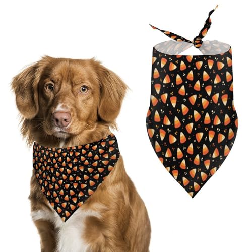 Candy Corn Dreieckstuch für Haustiere, Hunde, verstellbar, atmungsaktiv, weich, für kleine, mittelgroße und große Hunde Candy Corn Dreieckstuch für Haustiere, Hunde, verstellbar, atmungsaktiv, weich, für kleine, mittelgroße und große Hunde von QTAVETEND