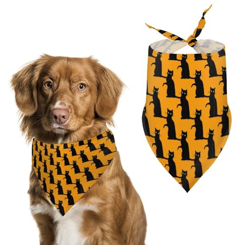 Dreieckstuch für Haustiere, Hunde, verstellbar, atmungsaktiv, weich, für kleine, mittelgroße und große Hunde, Schwarz Dreieckstuch für Haustiere, Hunde, verstellbar, atmungsaktiv, weich, für kleine, mittelgroße und große Hunde, Schwarz von QTAVETEND