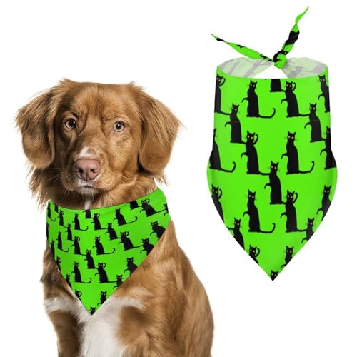 Dreieckstuch für Haustiere, Hunde, verstellbar, atmungsaktiv, weich, für kleine, mittelgroße und große Hunde, Schwarz Dreieckstuch für Haustiere, Hunde, verstellbar, atmungsaktiv, weich, für kleine, mittelgroße und große Hunde, Schwarz von QTAVETEND