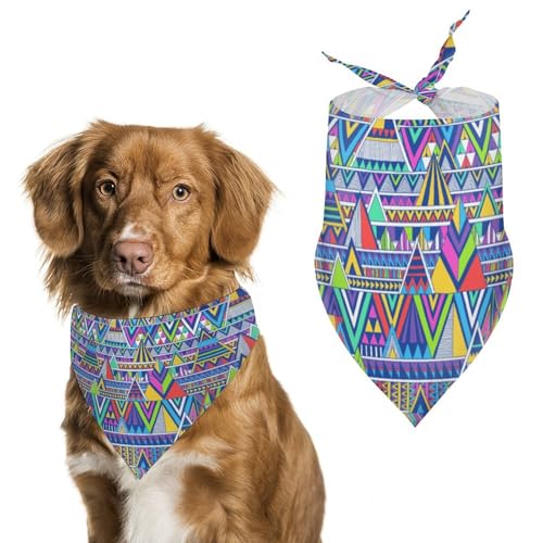 Dreieckstuch für Haustiere, Hunde, verstellbar, atmungsaktiv, weich, für kleine, mittelgroße und große Hunde, mehrfarbig Dreieckstuch für Haustiere, Hunde, verstellbar, atmungsaktiv, weich, für kleine, mittelgroße und große Hunde, mehrfarbig von QTAVETEND