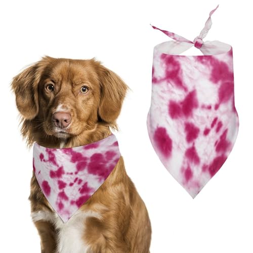 Dreieckstuch für Hunde, Batikmuster, verstellbar, atmungsaktiv, weich, für kleine, mittelgroße und große Hunde Dreieckstuch für Hunde, Batikmuster, verstellbar, atmungsaktiv, weich, für kleine, mittelgroße und große Hunde von QTAVETEND