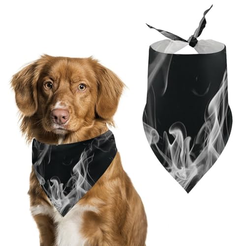 Dreieckstuch für Hunde, verstellbar, atmungsaktiv, weich, für kleine, mittelgroße und große Hunde, Weiß Dreieckstuch für Hunde, verstellbar, atmungsaktiv, weich, für kleine, mittelgroße und große Hunde, Weiß von QTAVETEND
