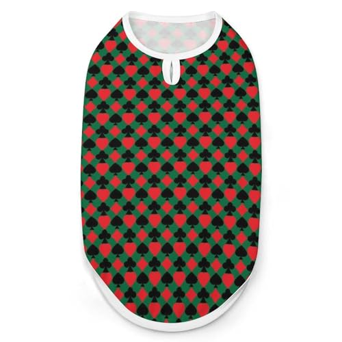 Green Poker Hunde-Shirt, Haustiere, Katzen, ärmellos, Tanktop, atmungsaktiv, für kleine Welpen, Größe M Green Poker Hunde-Shirt, Haustiere, Katzen, ärmellos, Tanktop, atmungsaktiv, für kleine Welpen, Größe M von QTAVETEND