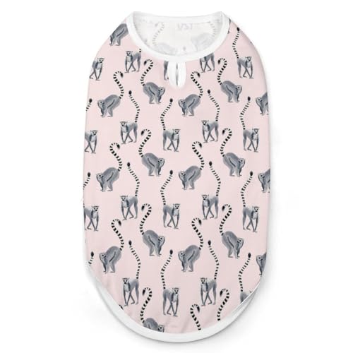 Lemur T-Shirt für Hunde und Katzen, ärmellos, atmungsaktiv, für kleine Welpen, Größe XL Lemur T-Shirt für Hunde und Katzen, ärmellos, atmungsaktiv, für kleine Welpen, Größe XL von QTAVETEND