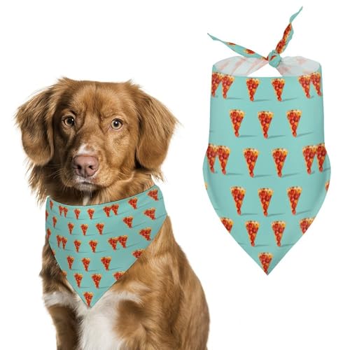 Pepperoni Dreieckstuch für Haustiere, Hunde, verstellbar, atmungsaktiv, weich, für kleine, mittelgroße und große Hunde Pepperoni Dreieckstuch für Haustiere, Hunde, verstellbar, atmungsaktiv, weich, für kleine, mittelgroße und große Hunde von QTAVETEND