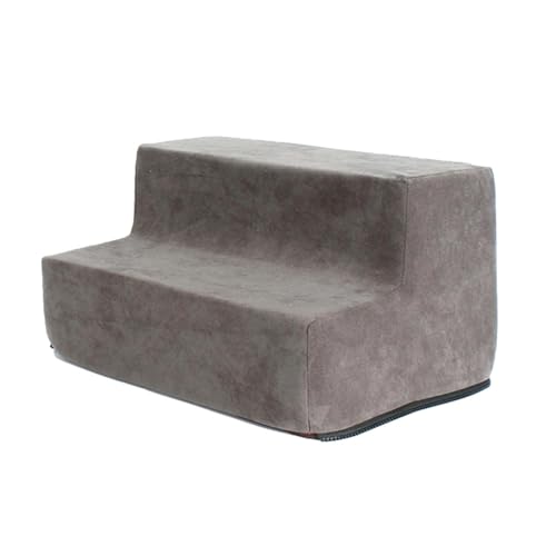 Weiche Haustiertreppe – 2-stufige weiche Haustiertreppe für hohe Betten und Sofas | Haustiertreppe aus Samt und Schaumstoff mit abnehmbarem Bezug | Hundetreppe für kleine Hunde | Bequeme Weiche Haustiertreppe – 2-stufige weiche Haustiertreppe für hohe Betten und Sofas | Haustiertreppe aus Samt und Schaumstoff mit abnehmbarem Bezug | Hundetreppe für kleine Hunde | Bequeme von QTFYE