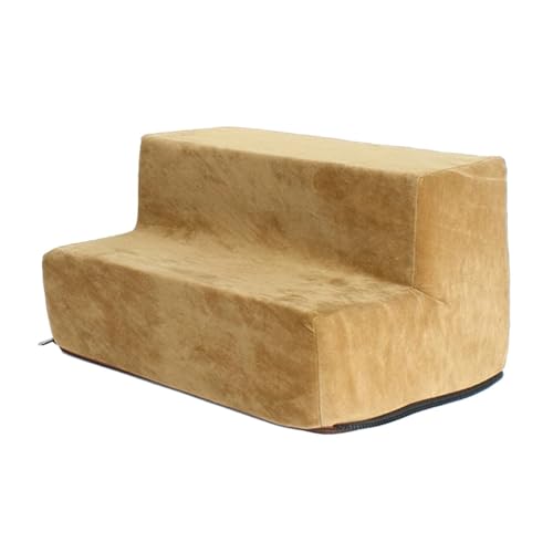 Weiche Haustiertreppe – 2-stufige weiche Haustiertreppe für hohe Betten und Sofas | Haustiertreppe aus Samt und Schaumstoff mit abnehmbarem Bezug | Hundetreppe für kleine Hunde | Bequeme Weiche Haustiertreppe – 2-stufige weiche Haustiertreppe für hohe Betten und Sofas | Haustiertreppe aus Samt und Schaumstoff mit abnehmbarem Bezug | Hundetreppe für kleine Hunde | Bequeme von QTFYE