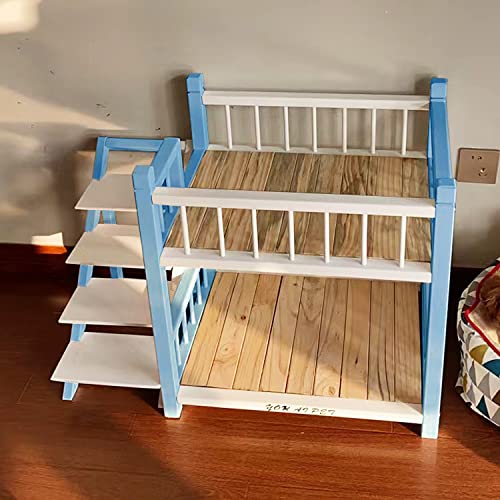 QTQHOME Haustierbetten mit Holzrahmen, Doppelbett für Katzen und Hunde, mit Treppe, Hundebett, Ständer, perfekt für große/extra große Hunde, moderner Stil, wasserdicht, abnehmbar, leicht zu reinigen, QTQHOME Haustierbetten mit Holzrahmen, Doppelbett für Katzen und Hunde, mit Treppe, Hundebett, Ständer, perfekt für große/extra große Hunde, moderner Stil, wasserdicht, abnehmbar, leicht zu reinigen, von QTQHOME