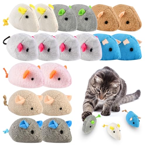 18 Stück Katzenspielzeug Maus, Katzenminze Spielzeug, Plüsch Katzenspielzeug, Interaktives Katzenspielzeug, Katzenspielzeug Plüsch Maus Kätzchen Spielzeug Spielzeug Mäuse für Katzen und Kätzchen 18 Stück Katzenspielzeug Maus, Katzenminze Spielzeug, Plüsch Katzenspielzeug, Interaktives Katzenspielzeug, Katzenspielzeug Plüsch Maus Kätzchen Spielzeug Spielzeug Mäuse für Katzen und Kätzchen von QUACOWW