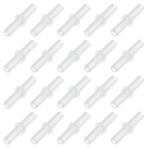 QUARKZMAN 20 Stück Aquarium Luftventilverbinder, Kunststoff-Inline-Schlauch-Rückschlagventile für 4mm ID Luftleitung Aquarium Teich Luftleitung, Weiß von QUARKZMAN