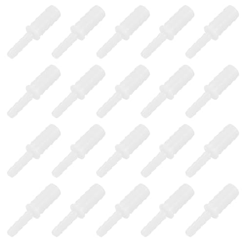 QUARKZMAN 20 Stück Aquarium Luftventilverbinder, Kunststoff-Inline-Schlauch-Rückschlagventile für 4x8mm ID Luftleitung Aquarium Teich Luftleitung, Weiß von QUARKZMAN