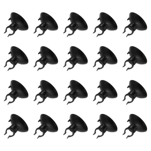 QUARKZMAN 20 Stück Aquarium Saugnapf Clips, 10mm Luftschlauchhalter Klemmen Saugnapfhalter Saugnapf für ID Luftschlauch Tank, Schwarz von QUARKZMAN