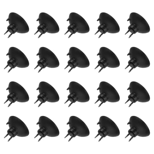 QUARKZMAN 20 Stück Aquarium Saugnapf Clips, 5mm Luftschlauch Halter Klemmen Saugnapf Halter Sauger für ID Luftschlauch Tank, Schwarz von QUARKZMAN