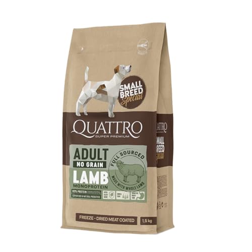 Hypoallergenes Humdetrockenfutter Quattro Lamm Kleine Rassen Adult 7 kg von QUATTRO SUPER PREMIUM