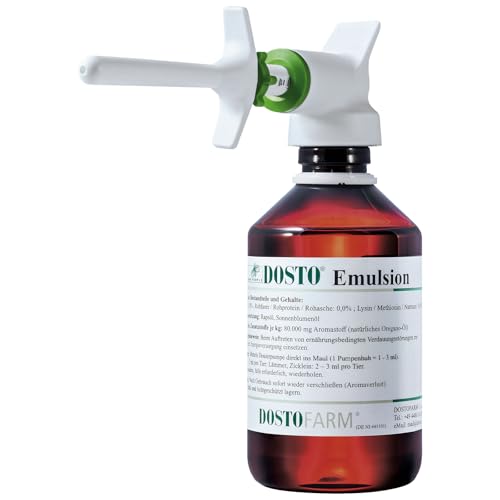 DOSTOFARM DOSTO Emulsion natürliches Oregno-Öl für Ferkel, Lämmer, Zicklein/Energieversorgung/Verdauungsstörungen - 2 x 250 ml + Dosierer DOSTOFARM DOSTO Emulsion natürliches Oregno-Öl für Ferkel, Lämmer, Zicklein/Energieversorgung/Verdauungsstörungen - 2 x 250 ml + Dosierer von QUEBAg