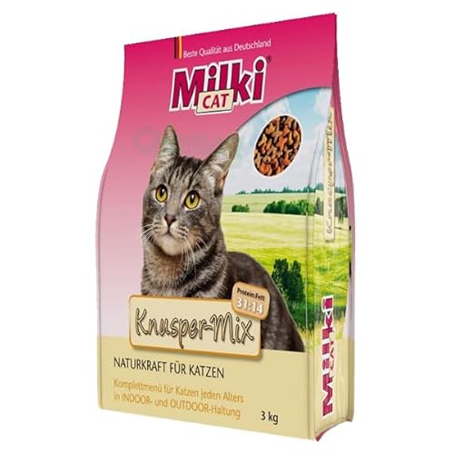 Milki Cat® Knusper Mix, Katzentrockenfutter (3 kg) von QUEBAg