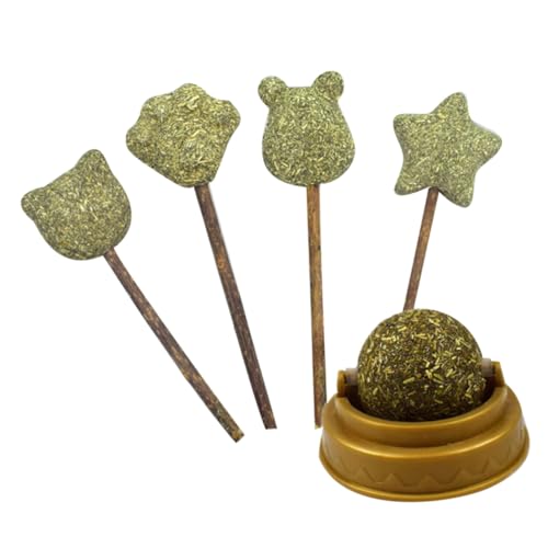 QUMIIRITY 5 Stück Teiliges Katzenminze Lollipop Natürliche Katzensnacks zur Verdauungsförderung mit Rotierendem Ball Katzenkrallen Bärenkopf Bär und Sternform für Katzen und Kätzchen QUMIIRITY 5 Stück Teiliges Katzenminze Lollipop Natürliche Katzensnacks zur Verdauungsförderung mit Rotierendem Ball Katzenkrallen Bärenkopf Bär und Sternform für Katzen und Kätzchen von QUMIIRITY
