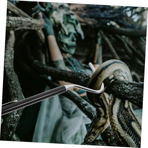 QUMIIRITY Ausziehbarer Professioneller Schlangenhaken aus Edelstahl mit Teleskopgriff Reptiliengeeignet und Sicher für Fang und Haustierhaltung für Schlangenliebhaber und Reptilienfreunde von QUMIIRITY