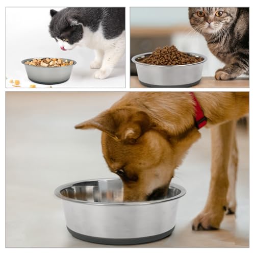 QUMIIRITY Edelstahl Hundenapf und Futternapf mit Rutschfestem Design Langlebiger Napf für Futter und Wasser Geeignet für Hunde Katzen und Kleine Haustiere Vielseitiger Napf für Täglichen von QUMIIRITY