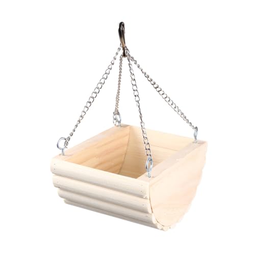 QUMIIRITY Holz Hängeschaukel Nest für Hamster und Papageien Langlebiges Sicheres Schlaf und Ruheplatz Vielseitig für Käfige Fenster und Türen Natürliches Material Dekorativ und Praktisch von QUMIIRITY