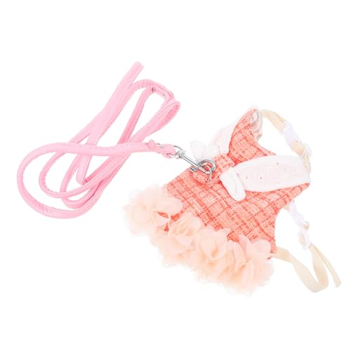 QUMIIRITY Katzenform Pet Rabbit Dress Kaninchen Geschirr Leine Orange S Modisch Baumwollmaterial Hautfreundlich Für Outdoor Feiertage Fotosession von QUMIIRITY