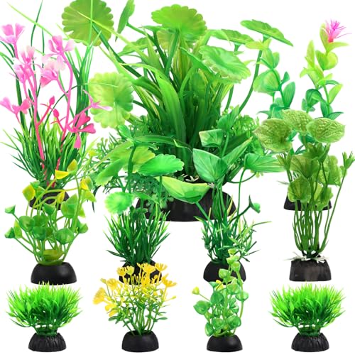 QUOZUO Aquarium-Zubehör, grüne Pflanzen, 11 Stück, Kunststoffpflanzen, Aquarium-Dekoration, Aquarium-Dekor-Pflanzen QUOZUO Aquarium-Zubehör, grüne Pflanzen, 11 Stück, Kunststoffpflanzen, Aquarium-Dekoration, Aquarium-Dekor-Pflanzen von QUOZUO