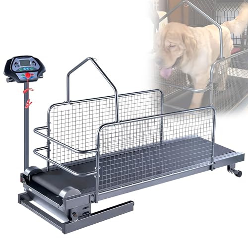 QUTBAG Laufband für große und mittlere Hunde, Haustier-Hunde-Laufmaschinenübungsausrüstung mit Stiller Walzen- und LCD-Anzeige, Geschwindigkeit 0,8-12 km/h, zulässig QUTBAG Laufband für große und mittlere Hunde, Haustier-Hunde-Laufmaschinenübungsausrüstung mit Stiller Walzen- und LCD-Anzeige, Geschwindigkeit 0,8-12 km/h, zulässig von QUTBAG