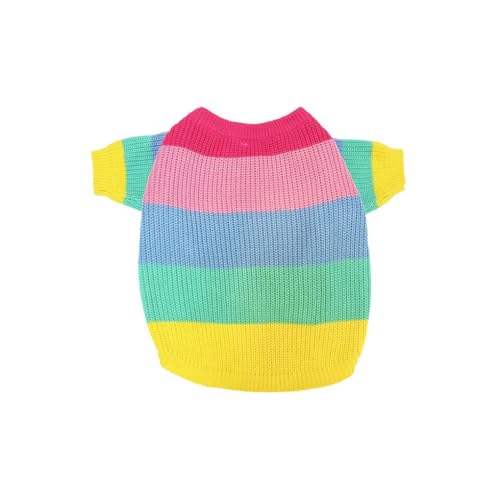 QUXVUIS Bleiben Sie warm und modisch mit dem Bulldog Regenbogen Strickpullover, Polyester Haustier Strickpullover, warme Winterweste, Wie Gezeigt, XL QUXVUIS Bleiben Sie warm und modisch mit dem Bulldog Regenbogen Strickpullover, Polyester Haustier Strickpullover, warme Winterweste, Wie Gezeigt, XL von QUXVUIS