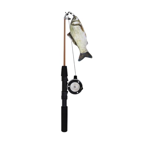 QUXVUIS Leicht zu fischendes Katzenspielzeug, gesund und hygienisch, breite Anwendung, Kunststoff Fisch förmige Angelrute, Katzenspielzeug Geschenke, Graskarpfen QUXVUIS Leicht zu fischendes Katzenspielzeug, gesund und hygienisch, breite Anwendung, Kunststoff Fisch förmige Angelrute, Katzenspielzeug Geschenke, Graskarpfen von QUXVUIS