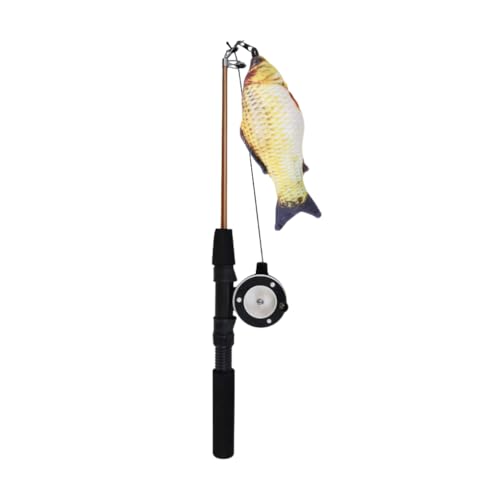 QUXVUIS Leicht zu fischendes Katzenspielzeug, gesund und hygienisch, breite Anwendung, Kunststoff Fisch förmige Angelrute, Katzenspielzeug Geschenke, Karausche von QUXVUIS