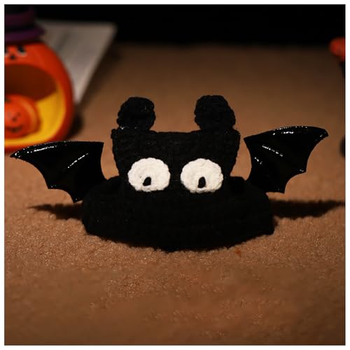 Halloween-Haustierhut und Halsband, modisch, niedliches Halsband, verstellbar, geeignet für Urlaub, Party, Kätzchen, Haustier, Hund, Welpen, Kostüm (Weiß, S) von QVK