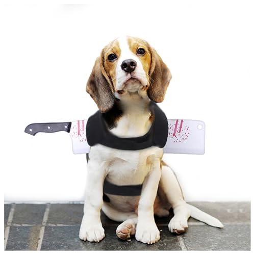 Halloween- und Weihnachts-Horrorkostüme für Haustiere, kreative und interessante Verwandlungskostüme für Katzen und Hunde, lustige Halloween-Kostüme für Haustiere (White,Medium) von QVK
