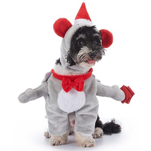 Lustige Halloween-Haustier-Fledermauskostüme, Hunde- und Katzenparty-Rollenspiel-Requisiten, geeignet für Katzen und kleine und mittelgroße Hunde, Halloween-Party-Dekorationen (Gray,S) von QVK