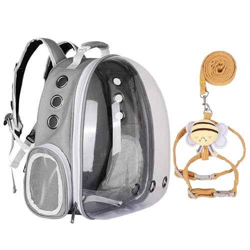 Transparenter Weltraumkapsel-Haustier-Rucksack, tragbarer Haustier-Rucksack, kann Katzen bis zu 13 Katzen unterbringen, mit einer niedlichen Leine, geeignet zum Wandern, Spazierengehen und Camping Transparenter Weltraumkapsel-Haustier-Rucksack, tragbarer Haustier-Rucksack, kann Katzen bis zu 13 Katzen unterbringen, mit einer niedlichen Leine, geeignet zum Wandern, Spazierengehen und Camping von QVK