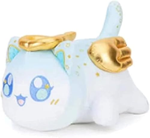 QWEN Neue MeeMeows Katze Plüschtier Spielzeug,Cola/Pommes/Sandwich/Sandwich/Donut/Hamburger Katze Plüschtier,Aphmau Weihnachten gefüllte Geschenke,Plüschtier Kissen Spielzeug (Color : Angel Cat) von Guoml