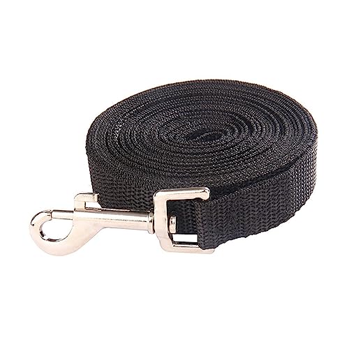 AISHANBAIHUODIAN 1,5 1,8 3 6 10 15 20 30 50M Solide Hundeleine Passend for große Hunde Haustier Welpe Walking Training Führleine Großer Hund Nylonseil Lange Leinen (Color : Black, Size : 50 m x 2.0 von QWERTYUI