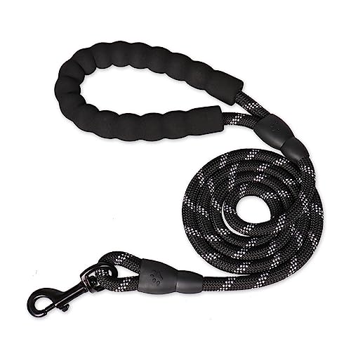 AISHANBAIHUODIAN 150/200/300 cm Starke Hundeleine Haustierleinen Reflektierende Leine Passend for große kleine mittelgroße Hundeleine Drag Pull Tow Golden Retriever (Color : Black, Size : 1.0cm 300c von QWERTYUI