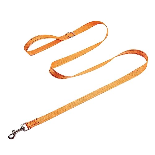 AISHANBAIHUODIAN 150cm Nylon Dog Leash Reflective Pet Leash Strong Durable with 360° Rotating Metal Buckle Fit for Dog Walking & Dog Training Running (Color : Orange, Size : M) von QWERTYUI