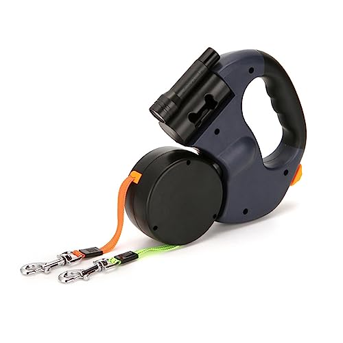 AISHANBAIHUODIAN Doppelte Hundeleine, einziehbare Roulette-Leine, Haustierleine, Riemen for kleine und große Hunde, automatisches Zugseil, Starke Lange Leinen, passend for Zwei Hunde (Color : Dark Gr AISHANBAIHUODIAN Doppelte Hundeleine, einziehbare Roulette-Leine, Haustierleine, Riemen for kleine und große Hunde, automatisches Zugseil, Starke Lange Leinen, passend for Zwei Hunde (Color : Dark Gr von QWERTYUI