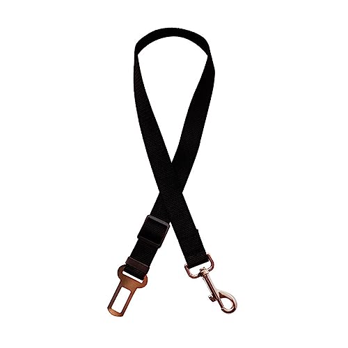 AISHANBAIHUODIAN Einstellbare Haustier Hund Fit for Katze Auto Sicherheitsgurt Haustier Sitz Fahrzeug Hundegeschirr Leine Clip Sicherheitshebel Traktion Hund Zubehör Kettenhalsband (Color : Black, S von QWERTYUI