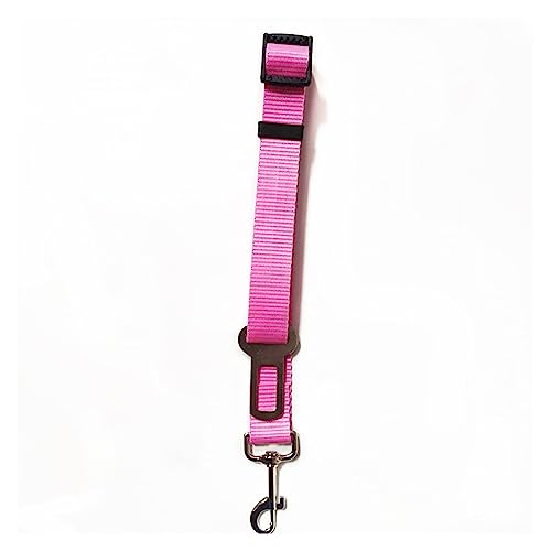 AISHANBAIHUODIAN Einstellbare Haustier Hund Katze Fit for Auto Sicherheitsgurt Haustier Sitz Fahrzeug Hundegeschirr Leine Clip Sicherheitshebel Traktion Hundehalsbänder Hunde Zubehör (Color : Rose Pi von QWERTYUI